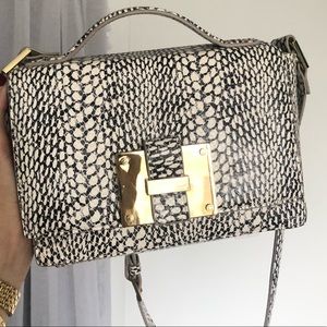 India Hicks crossbody snakeskin bag